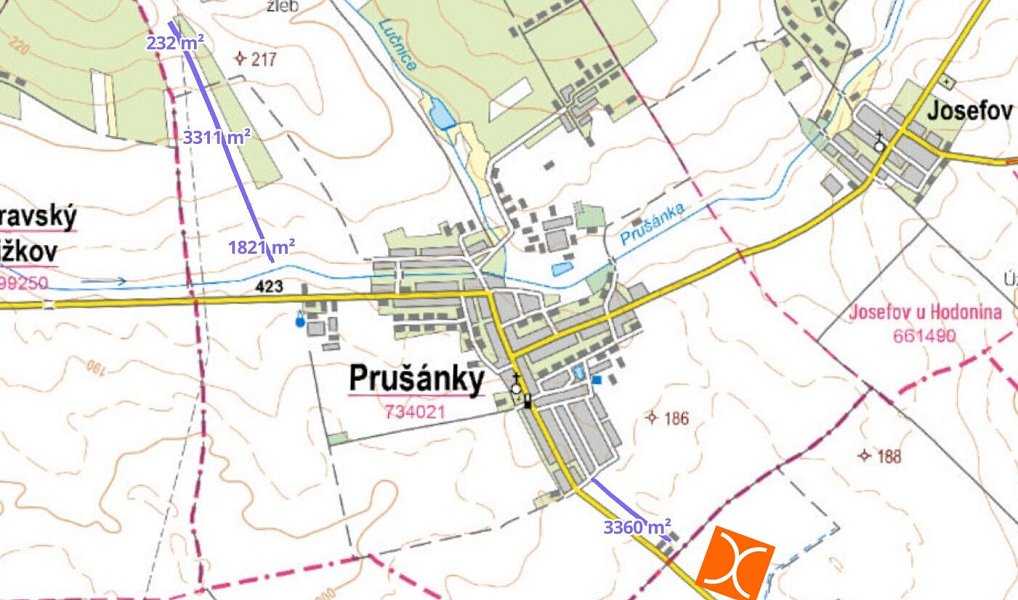 Prodej pole 867 m², Prušánky – náhled fotky 3