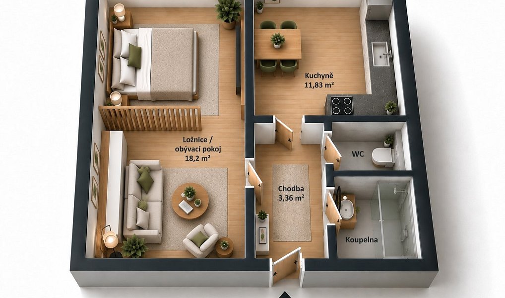 Prodej bytu 2+kk 37 m², Praha – náhled fotky 3