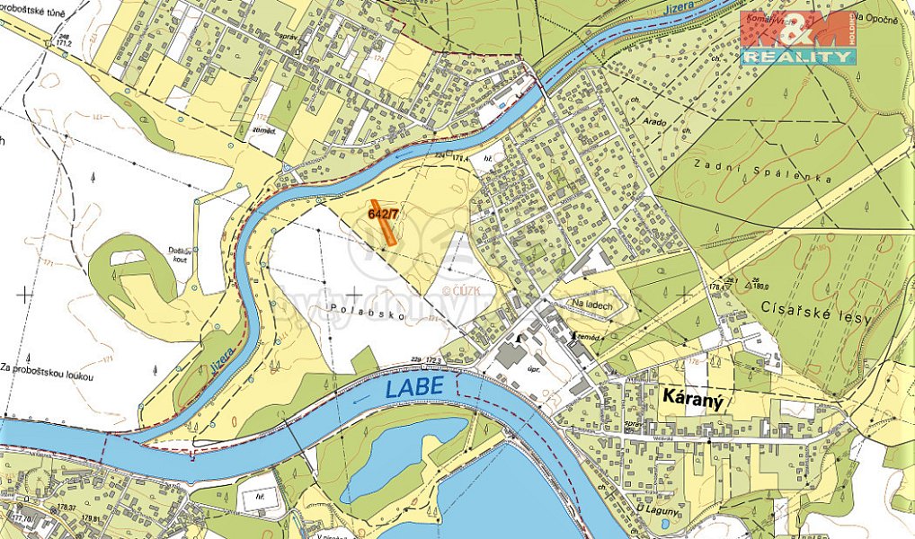 Prodej pole 1 138 m², Káraný – náhled fotky 2