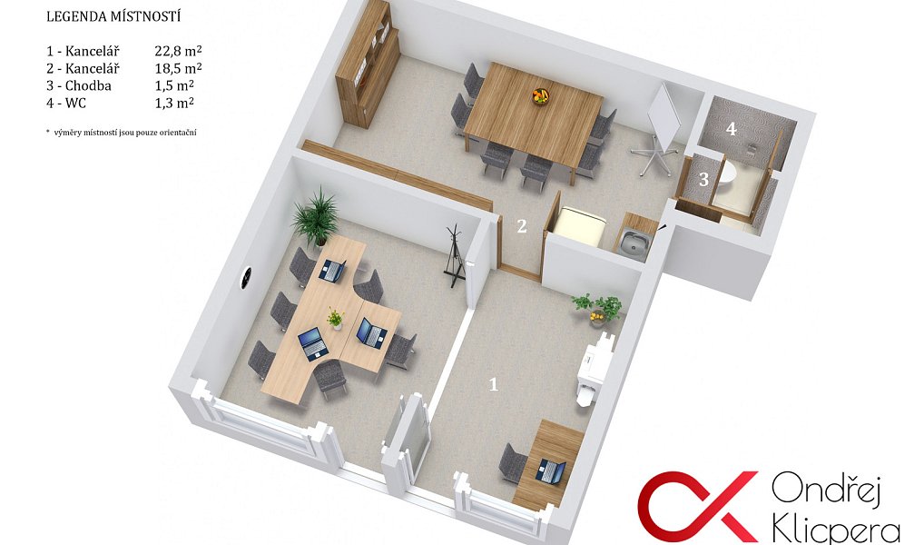 Pronájem kanceláře 44 m², Praha – náhled fotky 2