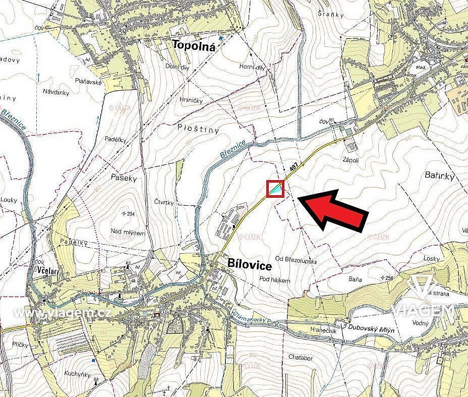 Pole 3 073 m², Podíl 50 % o výměře 1 537 m² – pohled 3