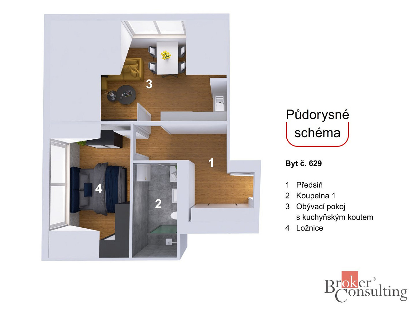 Prodej bytu 2+kk 50 m² — photo 3