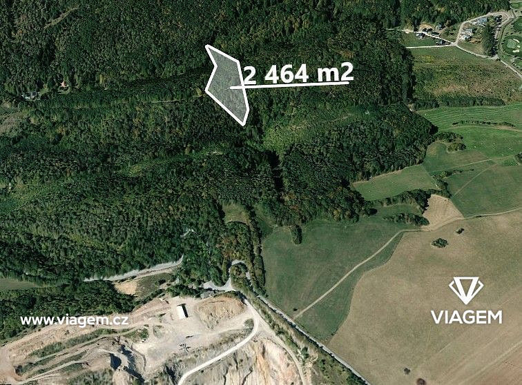 Prodej lesa 2 464 m²