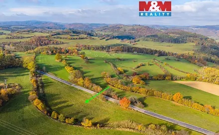 Pronájem stavebního pozemku 770 m², Milešov, okres Příbram