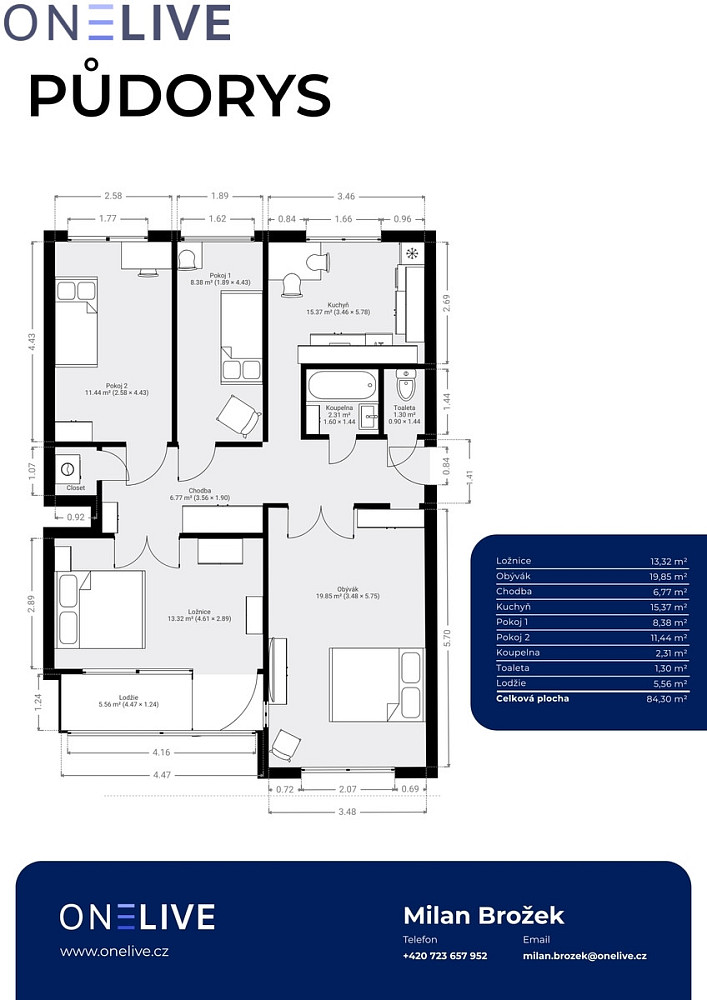 Prodej bytu 4+1 81 m² – další