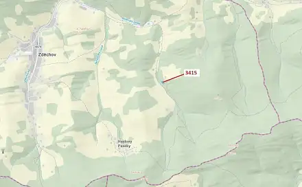 Dražba lesa 1 093 m², Zděchov