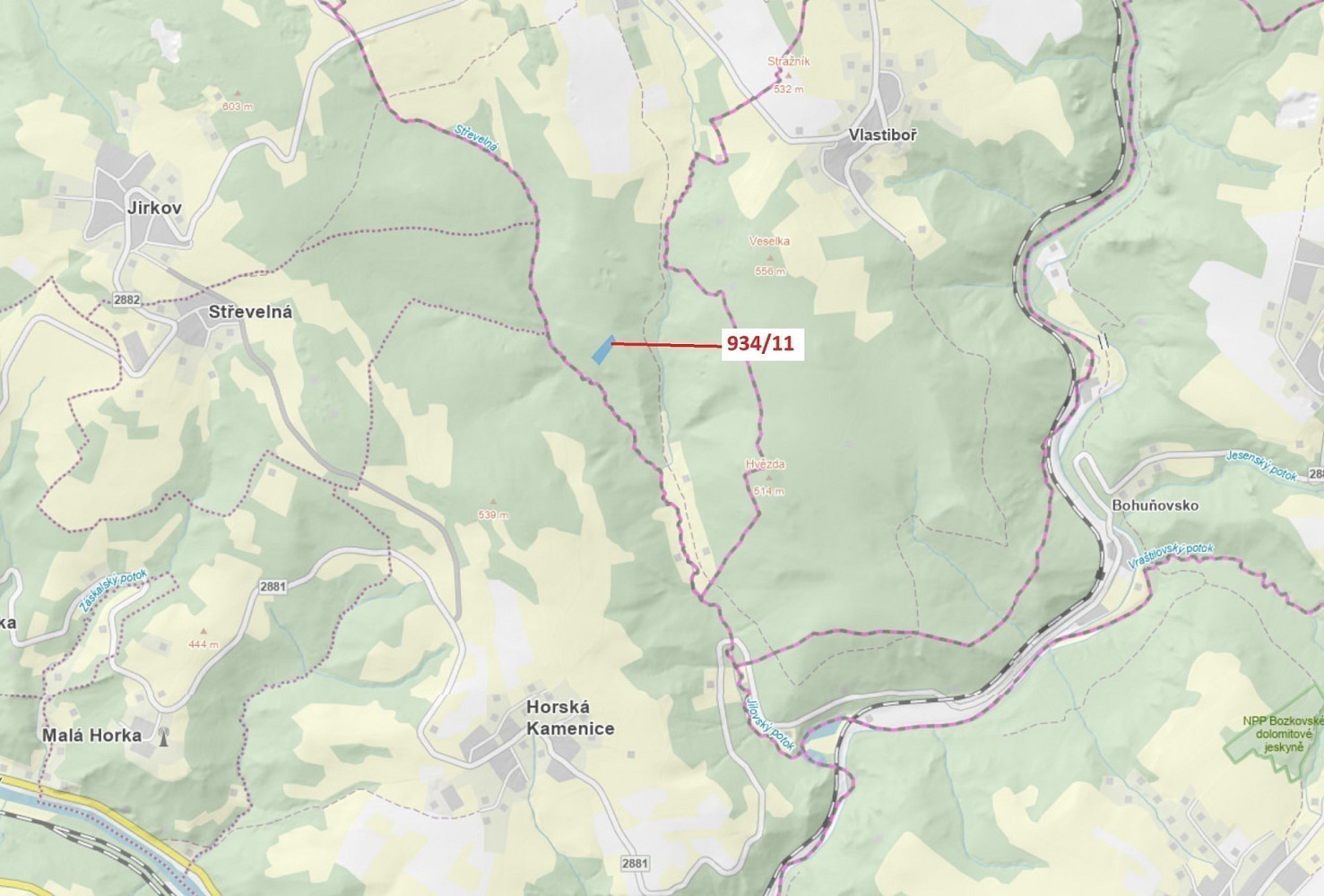 Dražba lesa 3 439 m²