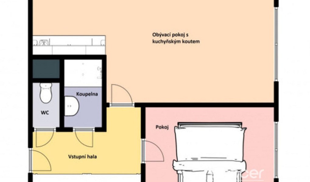Prodej bytu 2+kk 43 m², Odolena Voda – náhled fotky 2