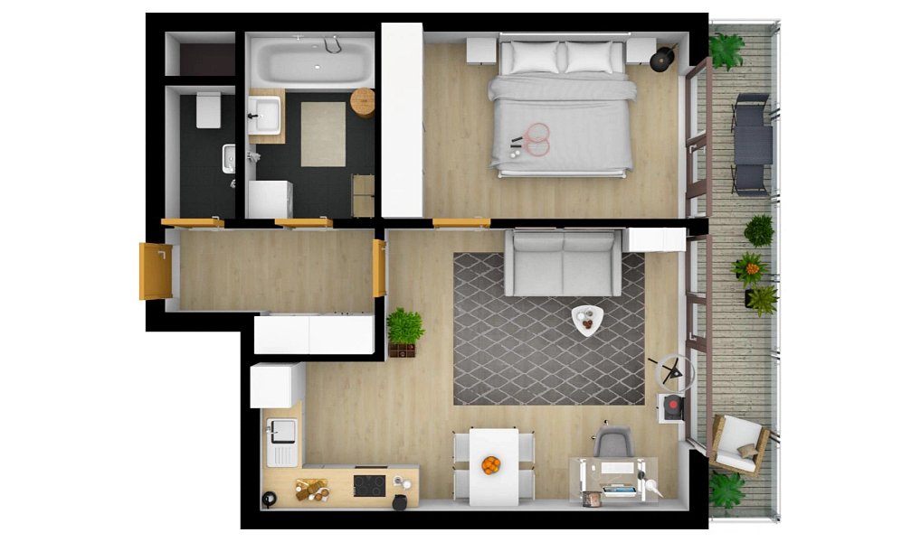 Pronájem bytu 2+kk 54 m², Praha – náhled fotky 2
