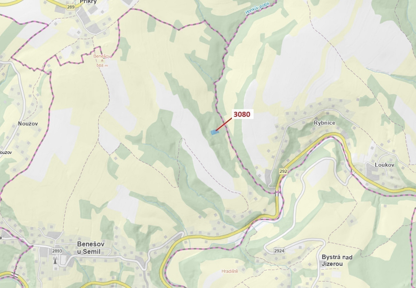 Dražba lesa 2 540 m²