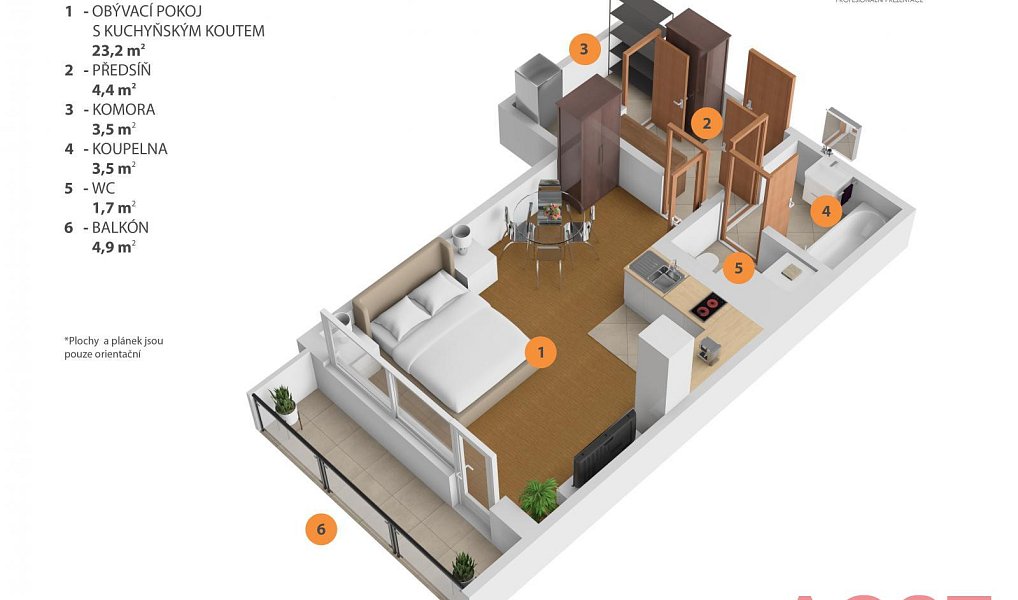 Prodej bytu 1+kk 43 m², Praha – náhled fotky 22