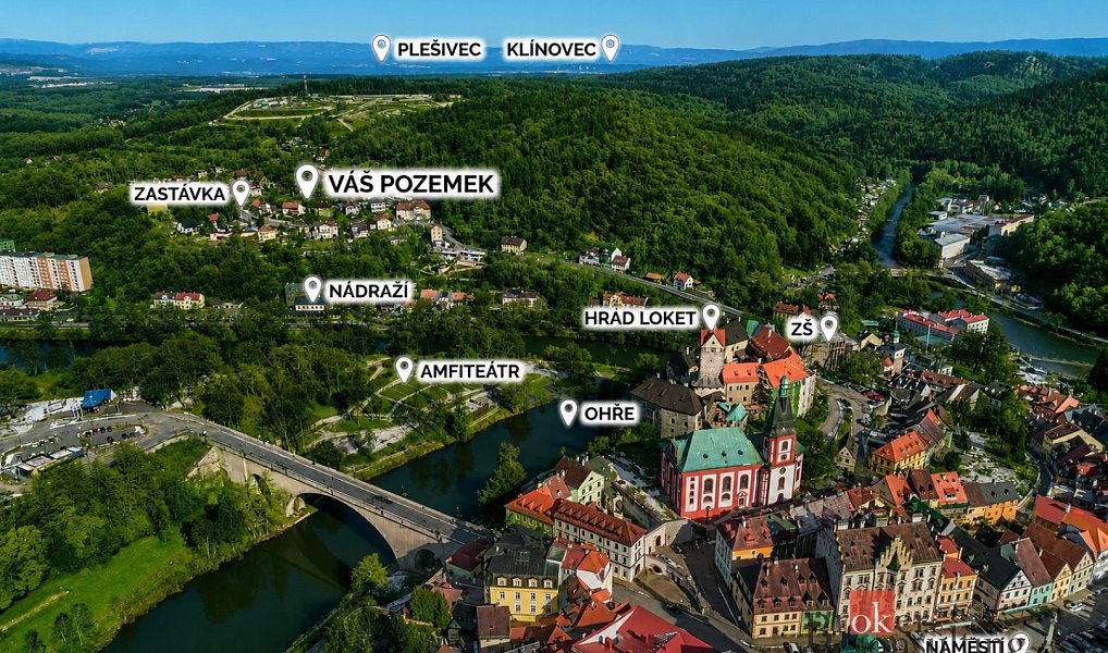 Prodej stavebního pozemku 1 803 m², Loket – náhled fotky 6