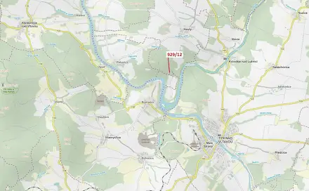 Dražba lesa 1 517 m², Hosty