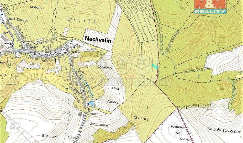 Prodej pole 323 m², Nechvalín – náhled fotky 2