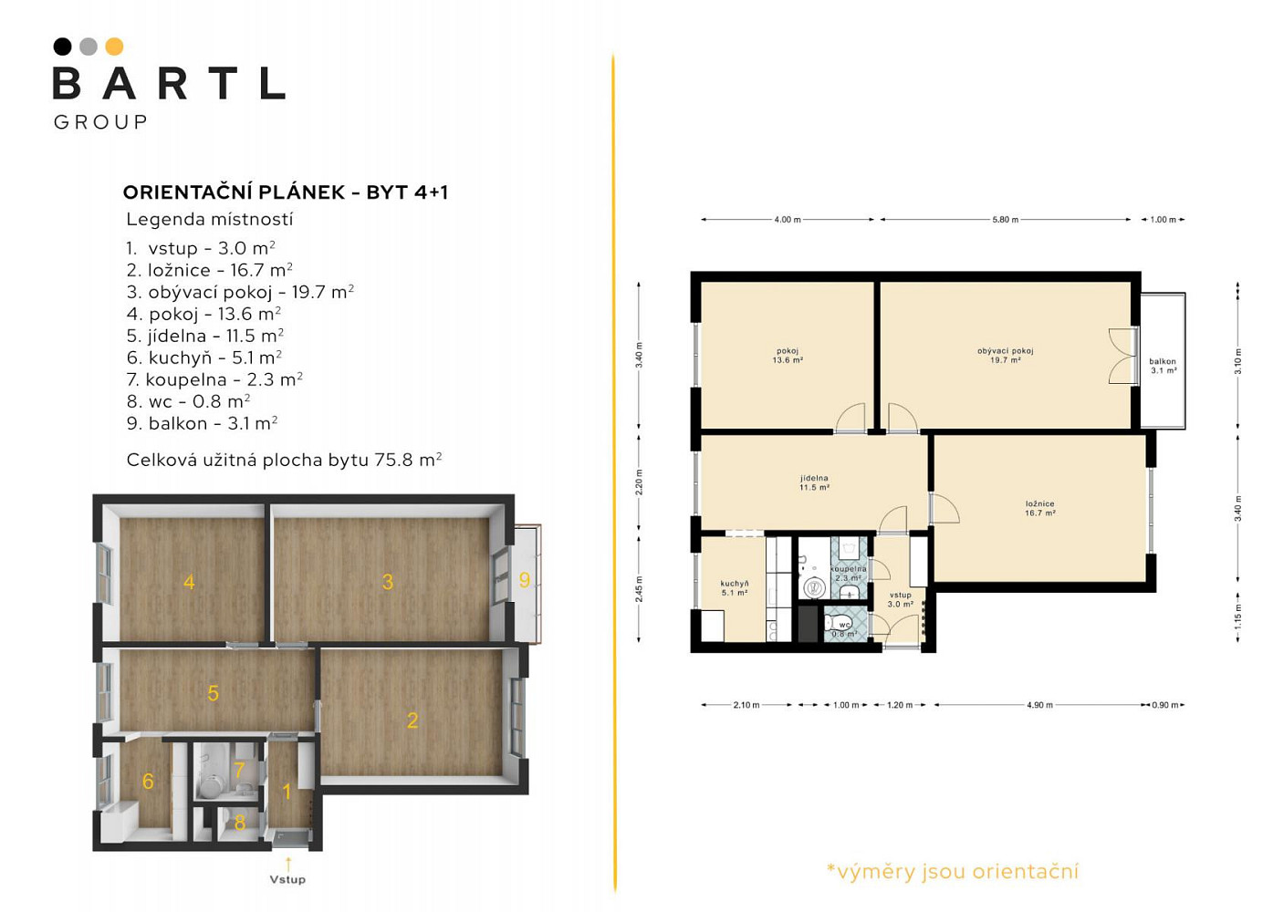 Prodej bytu 3+1 70 m² — photo 2