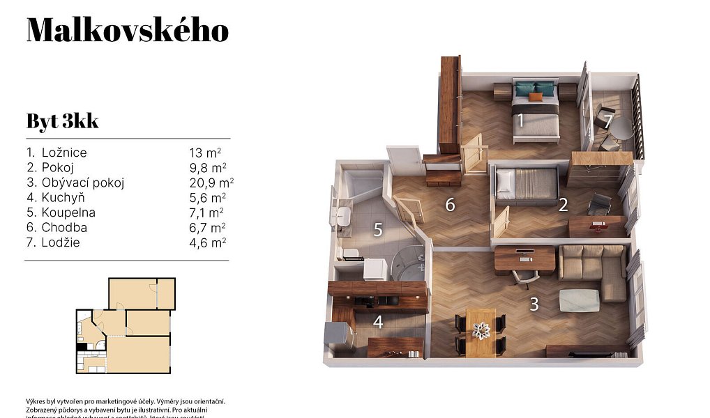 Prodej bytu 3+kk 65 m², Praha – náhled fotky 14