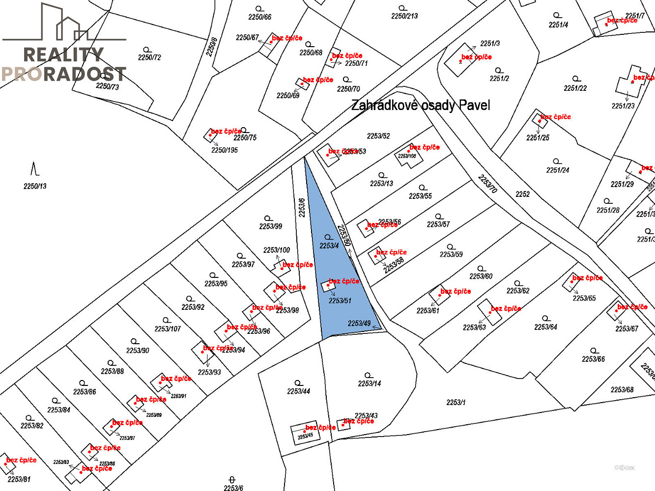 Prodej zahrady 494 m² – pohled 4