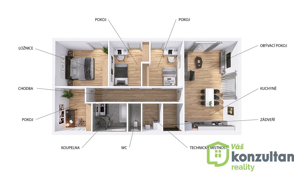 Prodej domu 97 m² s pozemkem 630 m², Bělkovice-Lašťany – náhled fotky 20