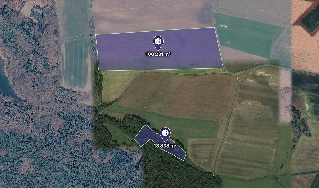 Prodej pozemku, 114119 m², Hradec Králové, Ledce