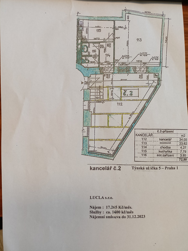 Pronájem kanceláře 73 m²