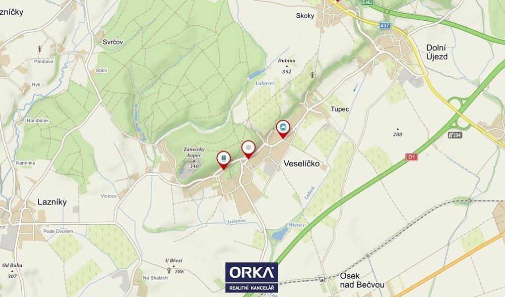 Prodej pole 3 527 m², Veselíčko – náhled fotky 3