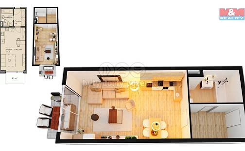 Prodej bytu 1+kk 34 m², Lázeňská, Slaný, okres Kladno