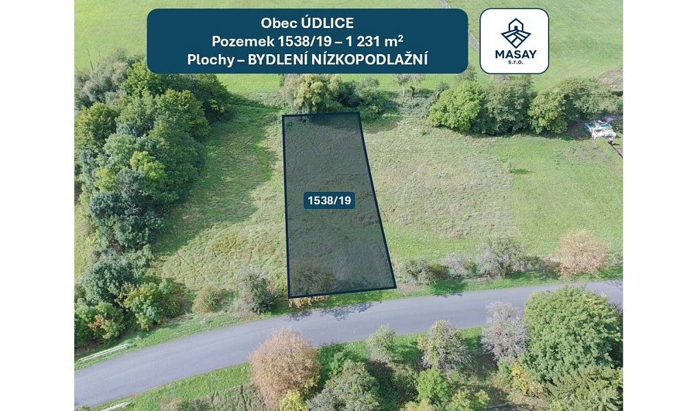 Prodej stavebního pozemku 1 231 m², Údlice – náhled fotky 7