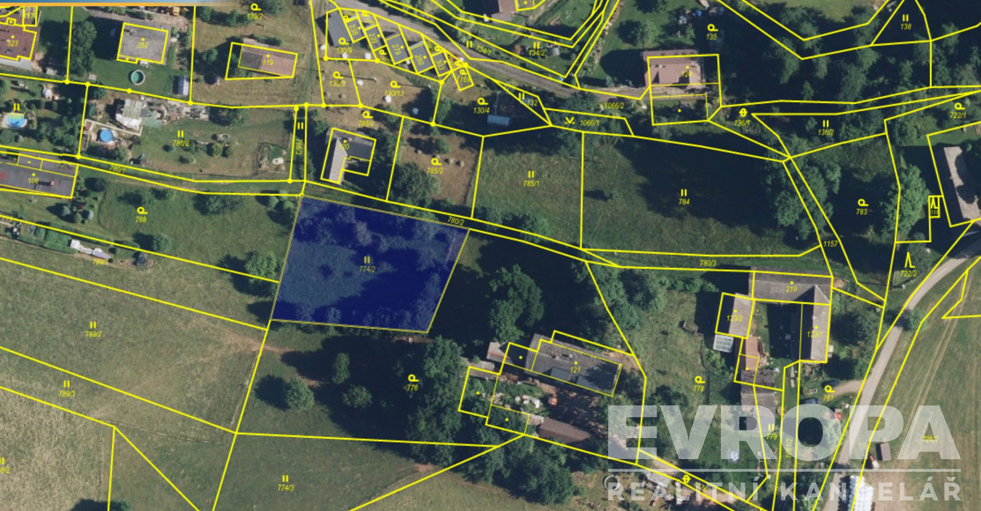 Prodej stavebního pozemku 1 544 m² – fotografie 3