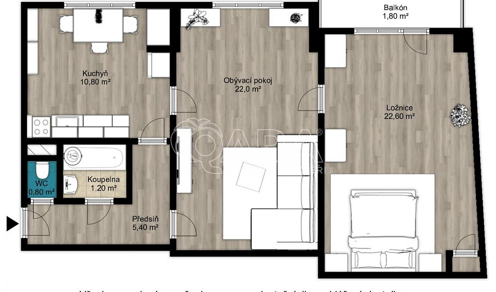 Prodej bytu 2+1 63 m², Benešov – náhled fotky 3