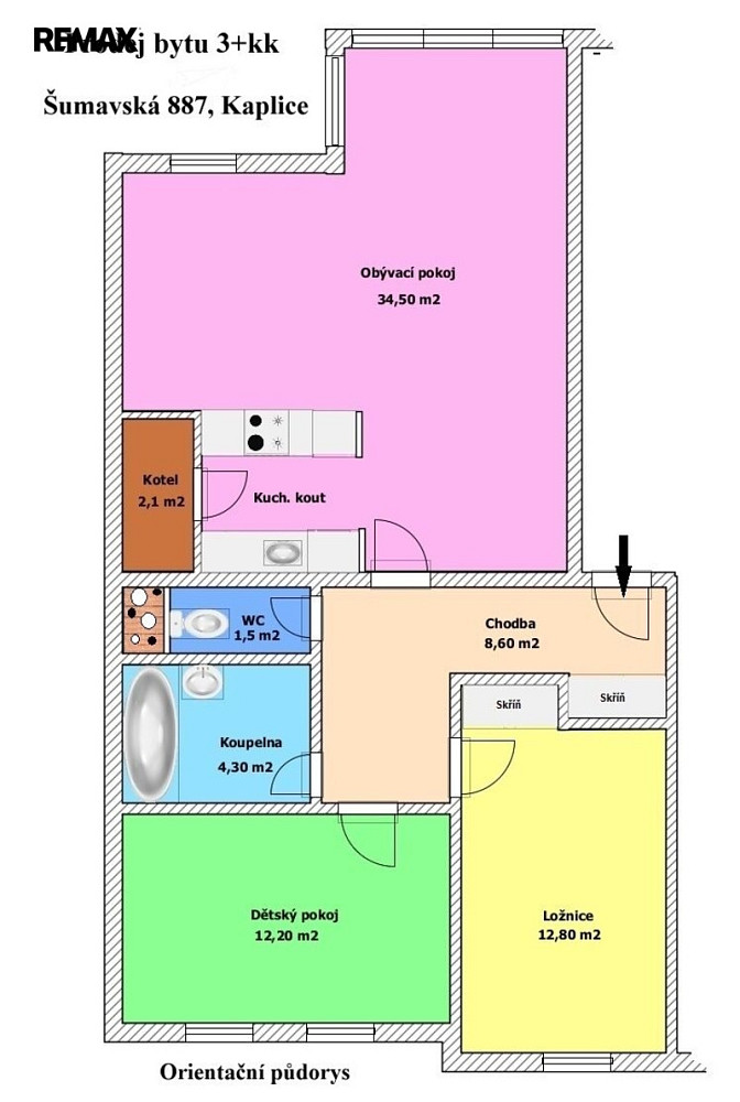 Prodej bytu 3+kk 80 m² – fotografie 3