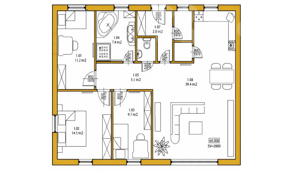 Prodej domu 100 m² s pozemkem 1 313 m², Čejkovice – náhled fotky 2