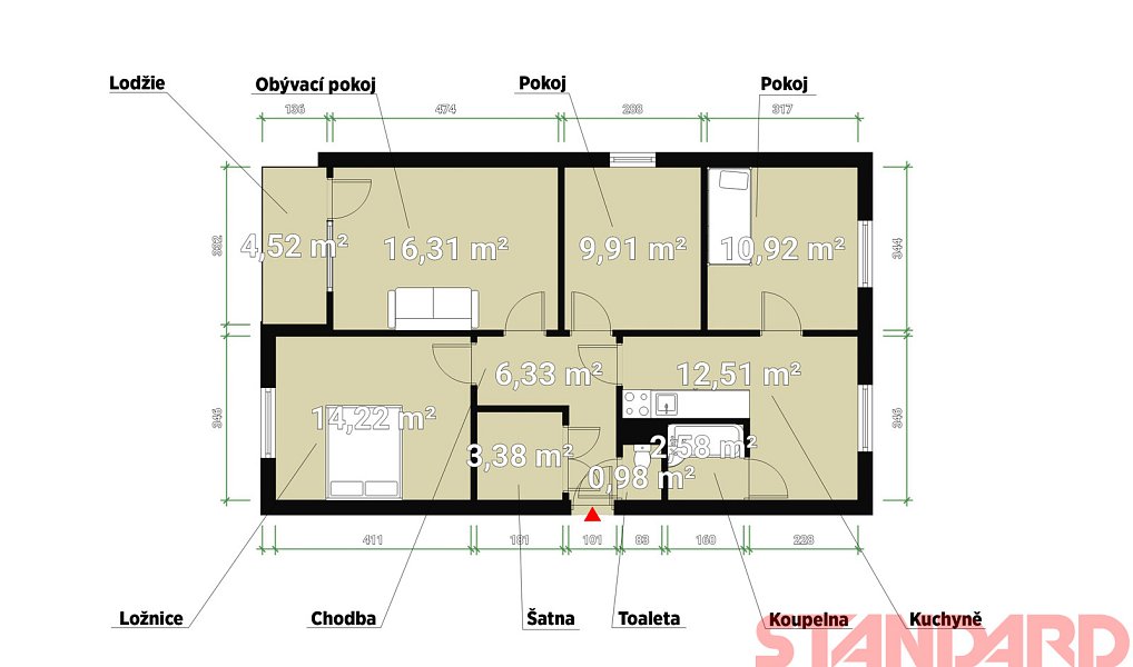 Prodej bytu 4+1 78 m², Plzeň – náhled fotky 5
