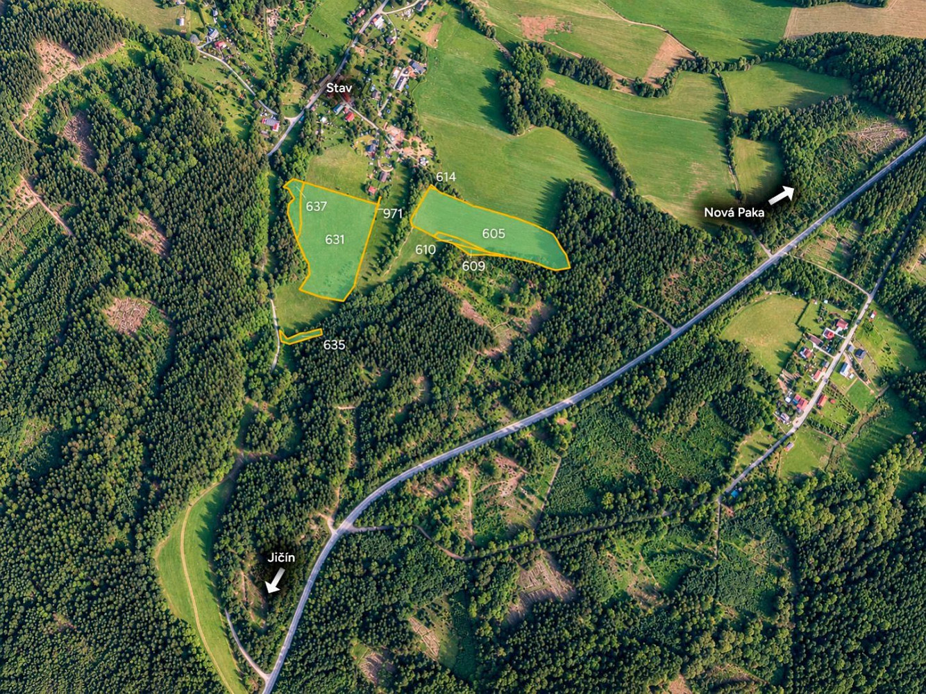 Prodej louky 16 378 m²
