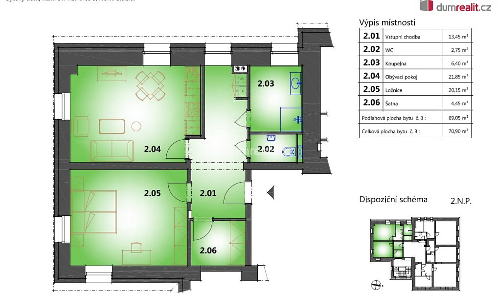 Prodej bytu 2+kk 69 m², Horní Blatná – náhled fotky 8