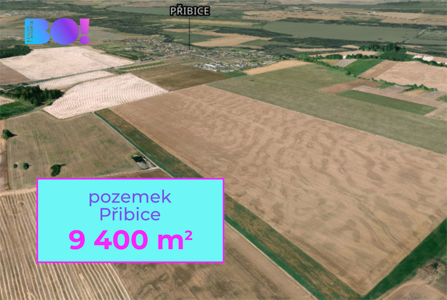 Prodej pole 9 400 m²