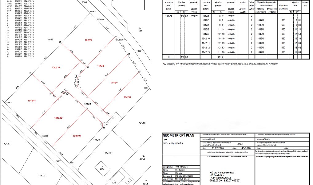 Prodej stavebního pozemku 800 m², Dolany – náhled fotky 7