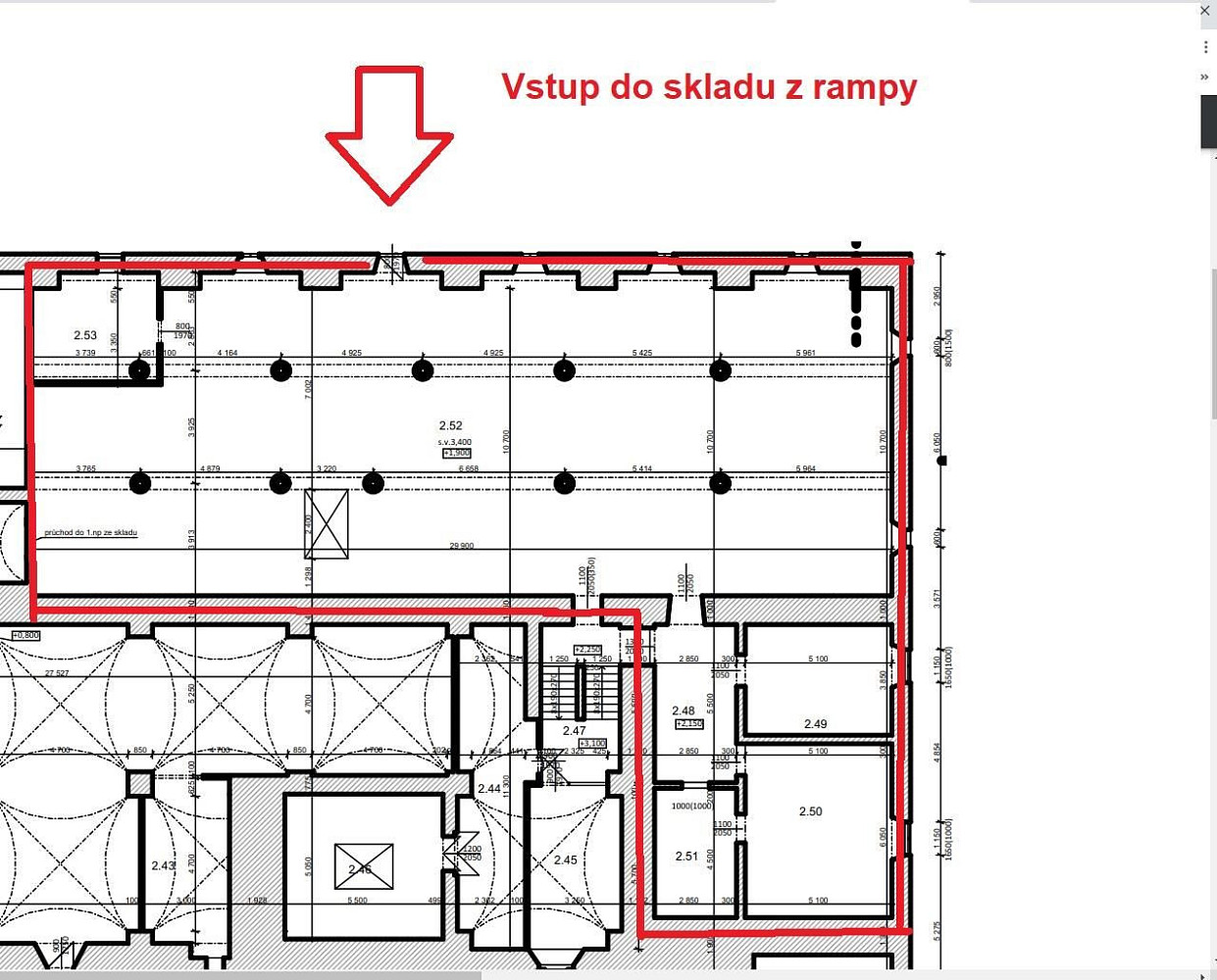 Pronájem skladovacích prostor 408 m² – fotografie 2