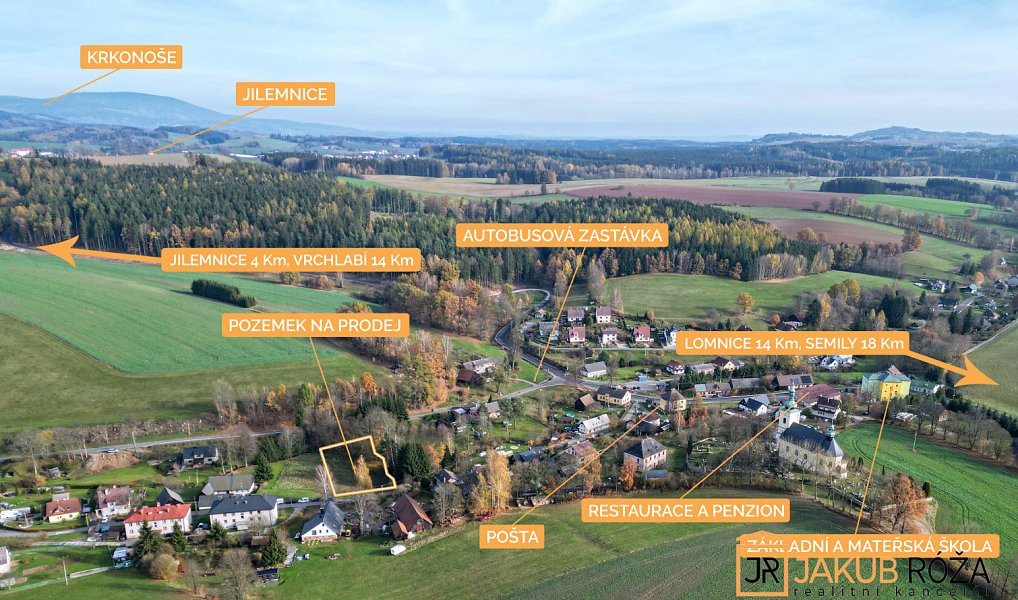 Prodej stavebního pozemku 1 989 m², Mříčná – náhled fotky 8