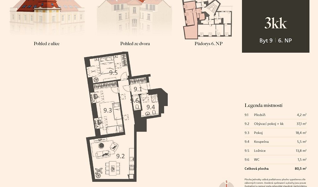 Prodej bytu 3+kk 81 m², Praha – náhled fotky 4