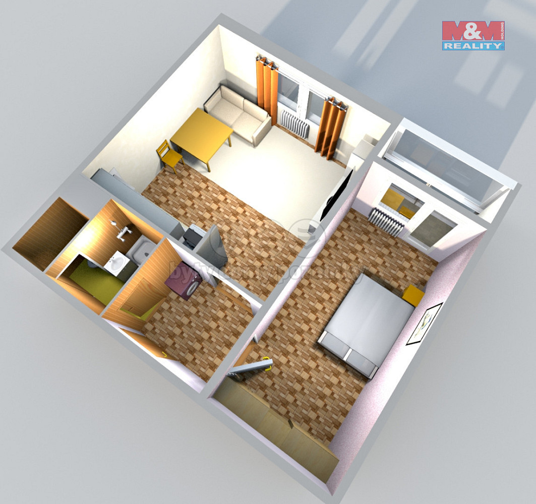 Pronájem bytu 1+1 40 m² – fotografie 2