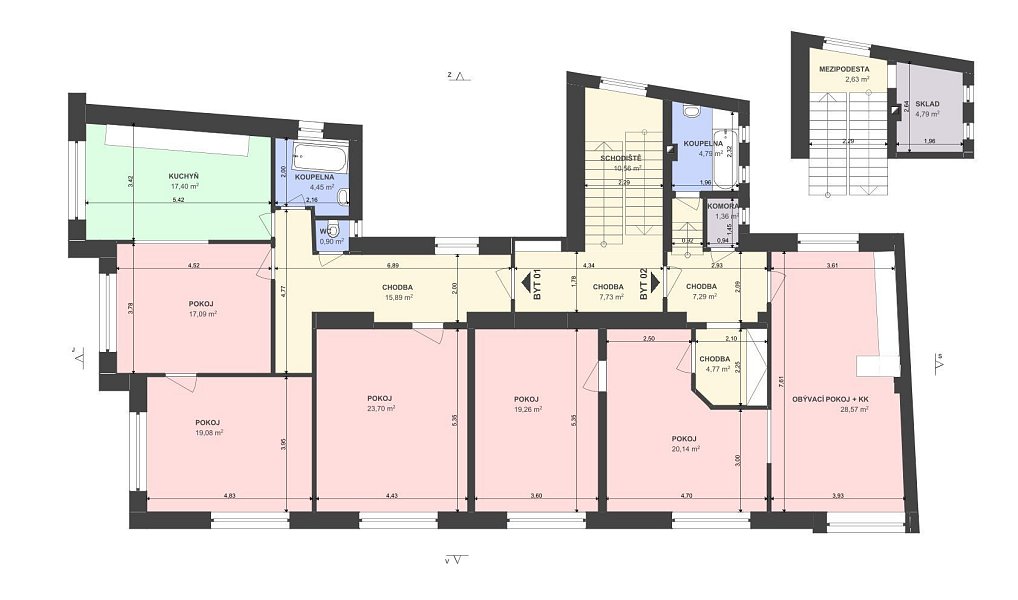Prodej nájemního domu, činžáku 690 m², Sezemice – náhled fotky 4