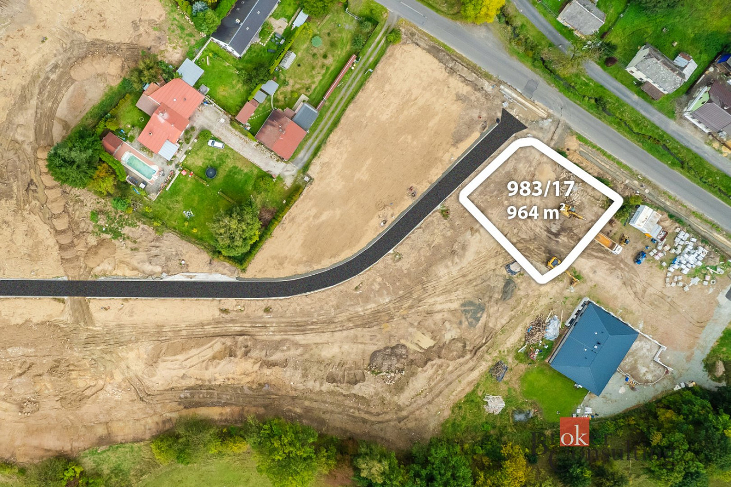 Prodej stavebního pozemku 964 m² – fotografie 4