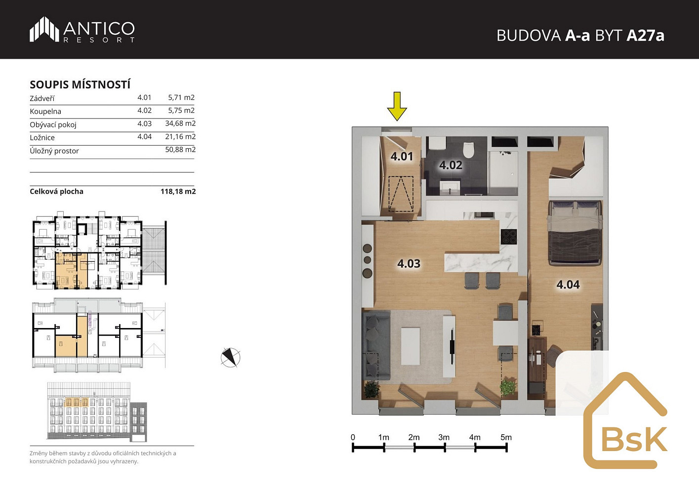 Prodej bytu 2+kk 67 m² – pohled 3