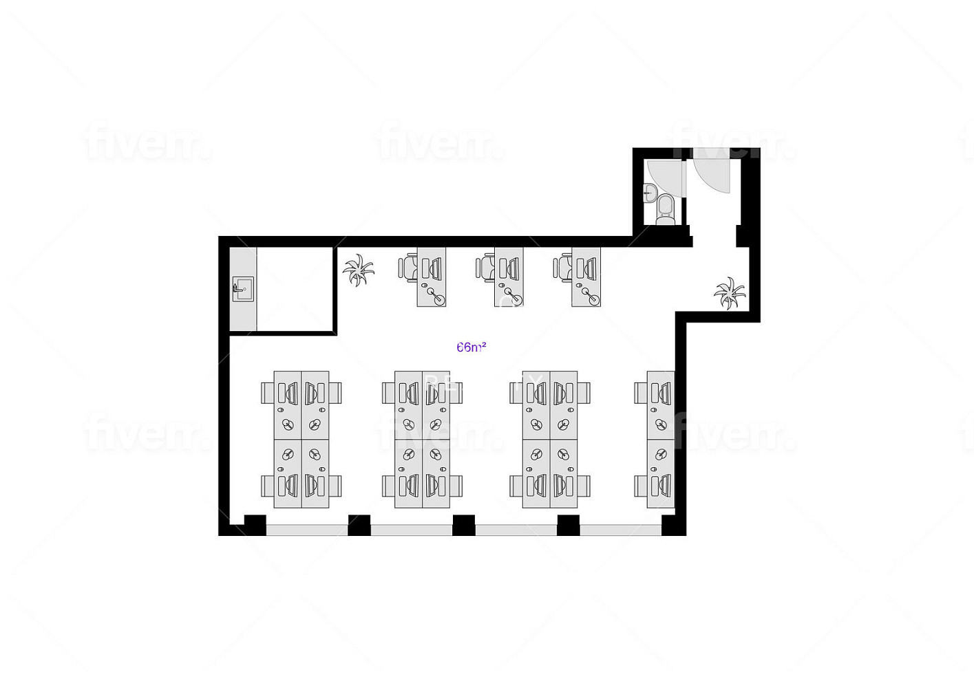 Pronájem kanceláře 66 m² — photo 3