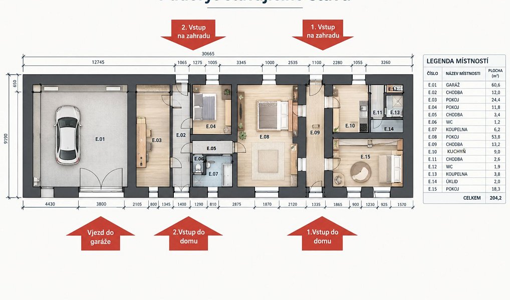 Prodej domu 204 m² s pozemkem 1 150 m², Církvice – náhled fotky 19