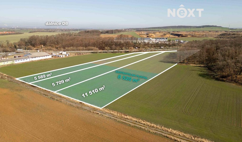 Prodej komerčního pozemku 22 806 m², Veltrusy – náhled fotky 2