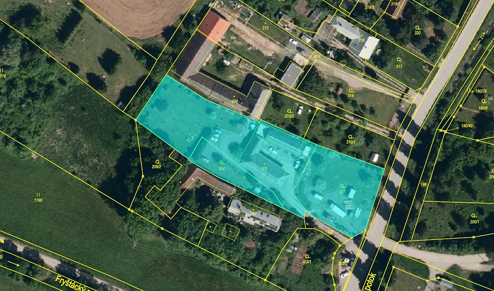 Prodej stavebního pozemku 4 214 m², Fryšták – náhled fotky 2