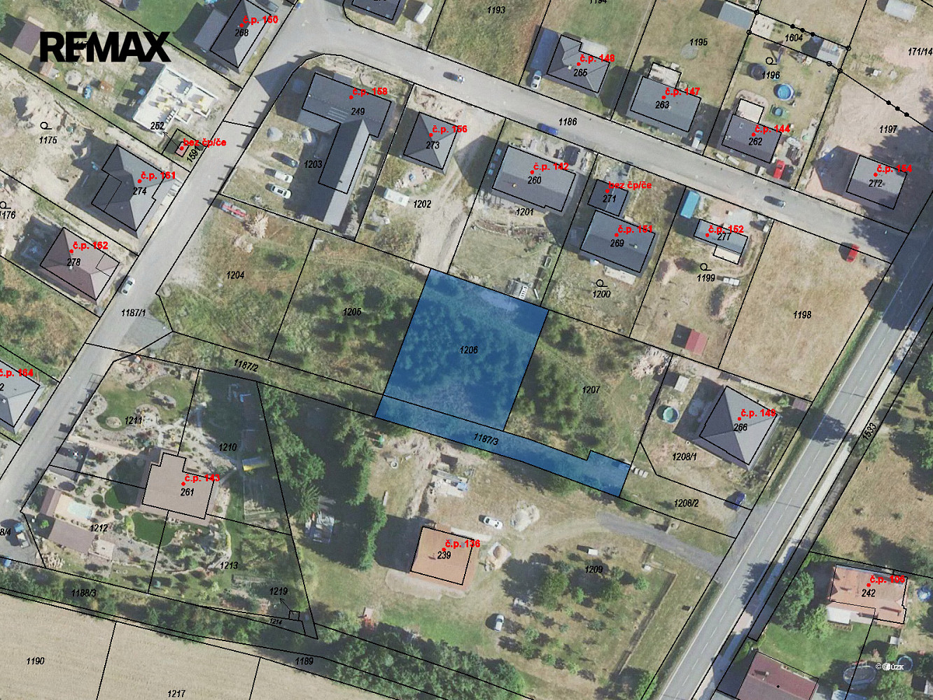 Prodej stavebního pozemku 1 262 m²