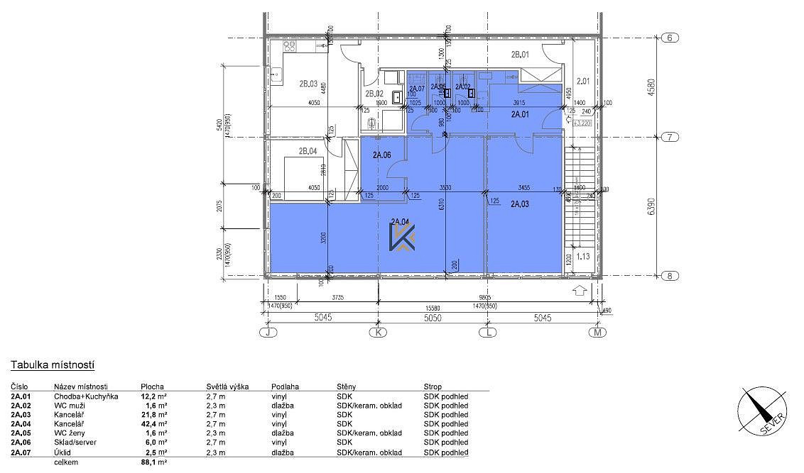 Pronájem kanceláře 88 m² – fotografie 4