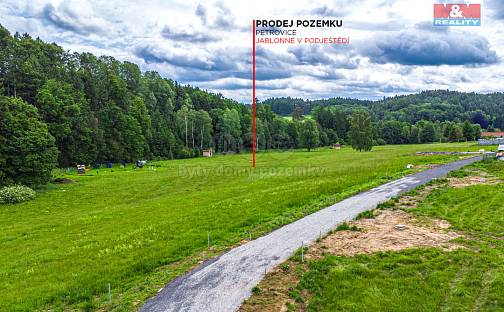 Prodej stavebního pozemku 1 131 m², Jablonné v Podještědí - Petrovice, okres Liberec